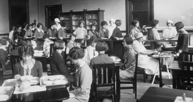 Women from the early 1900s participating in RIT classes