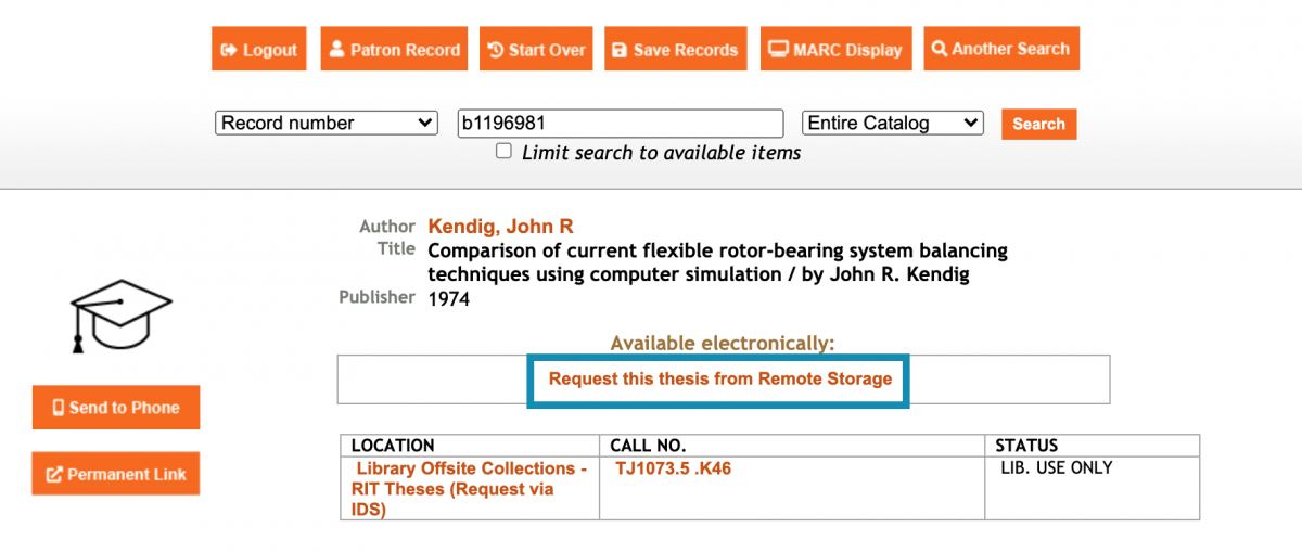 rit library thesis