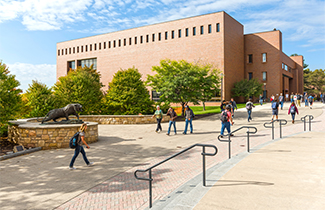 Exterior of Wallace Library before IMLC construction